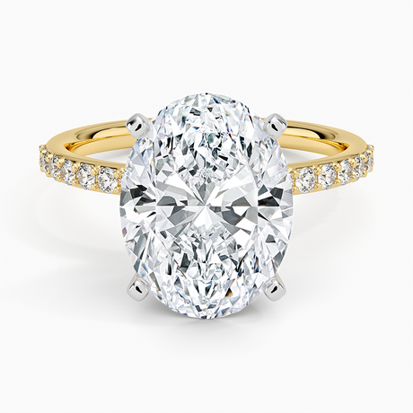 Petite Shared Prong Half Coverage Diamond Ring