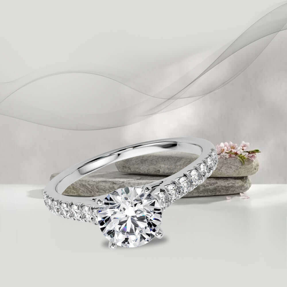 2 carat Round Diamond Engagement Ring