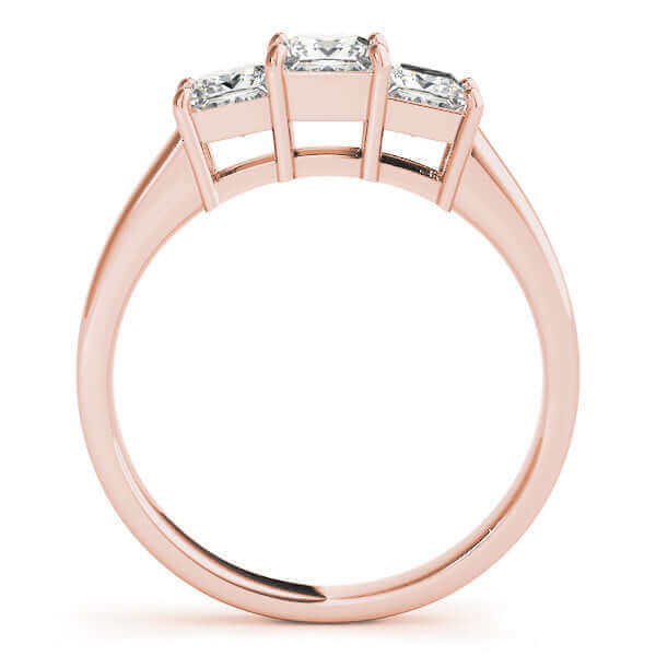 3 Stone Princess Diamond Ring