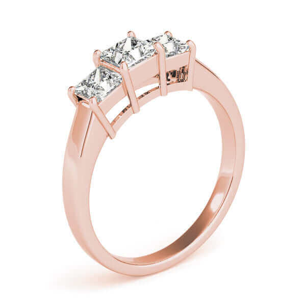3 Stone Princess Diamond Ring
