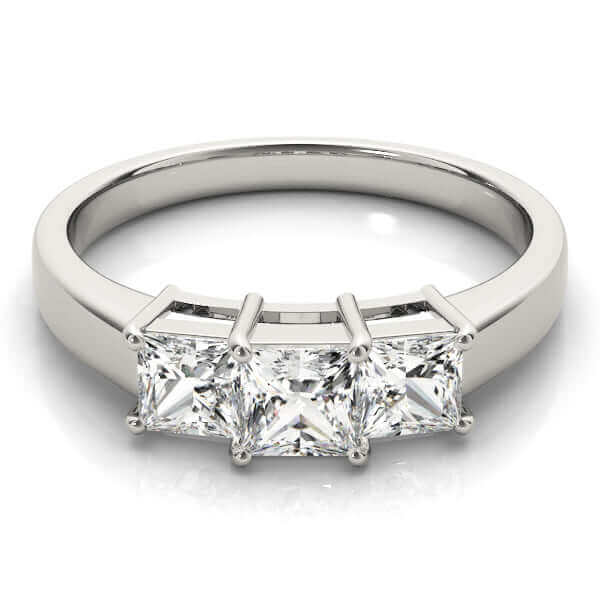 3 Stone Princess Diamond Ring