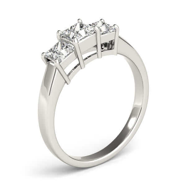 3 Stone Princess Diamond Ring
