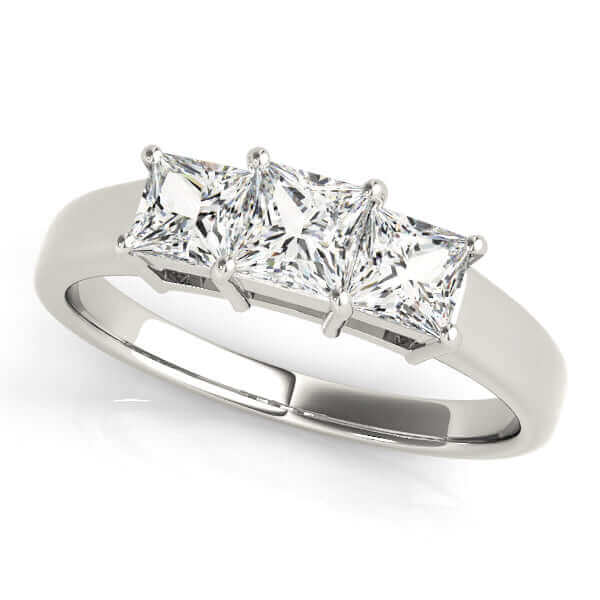 3 Stone Princess Diamond Ring