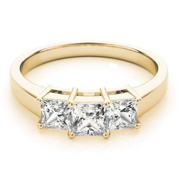 3 Stone Princess Diamond Ring