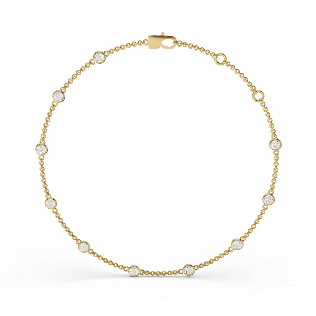 Round Diamond Station Bracelet
