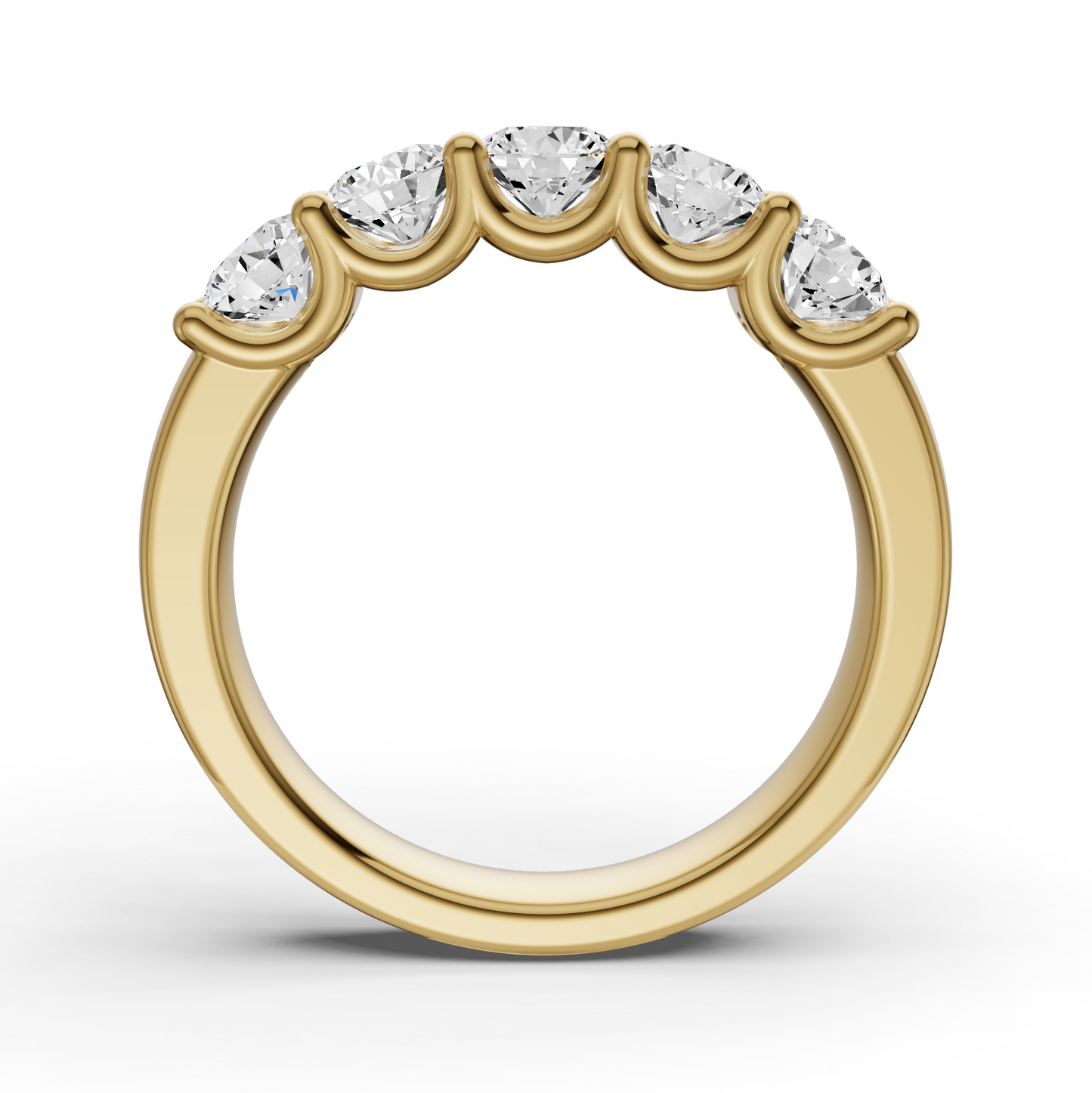 LG RD Five Stone Ring With U Prong Setting