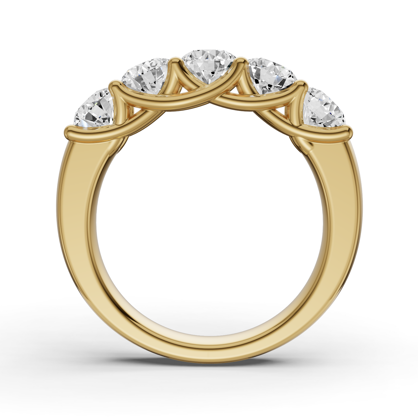 LG RD Five Stone Ring With Lucida Setting