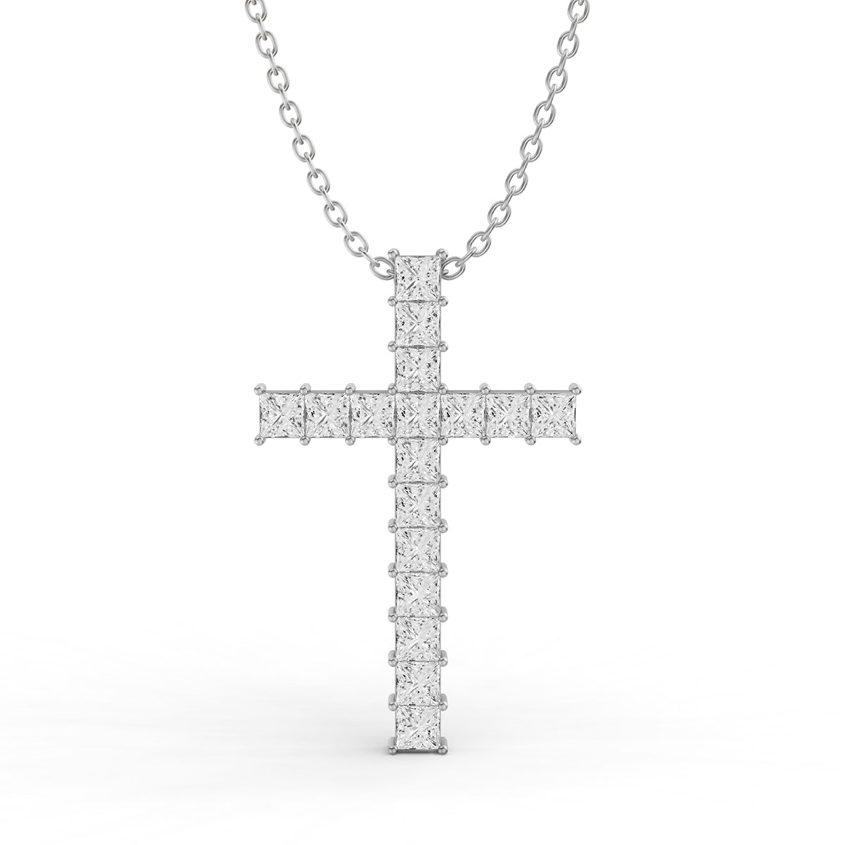 W Princess Diamond Pendent in 14K WG