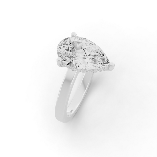 Bridal Hidden Halo No Dia on Shank PG46 - Center Pear Cut