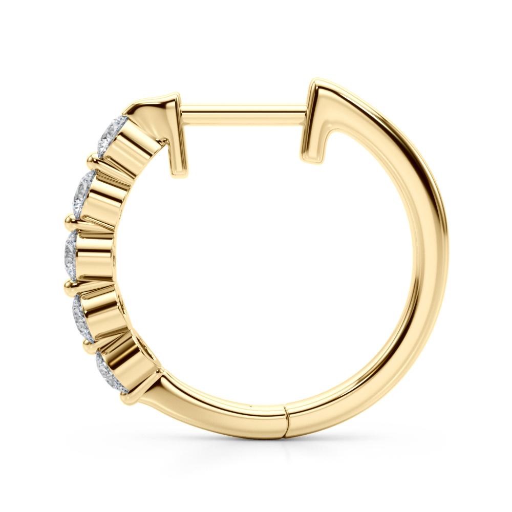 1 ct. tw. Single Shared Prong Hoop Earrings