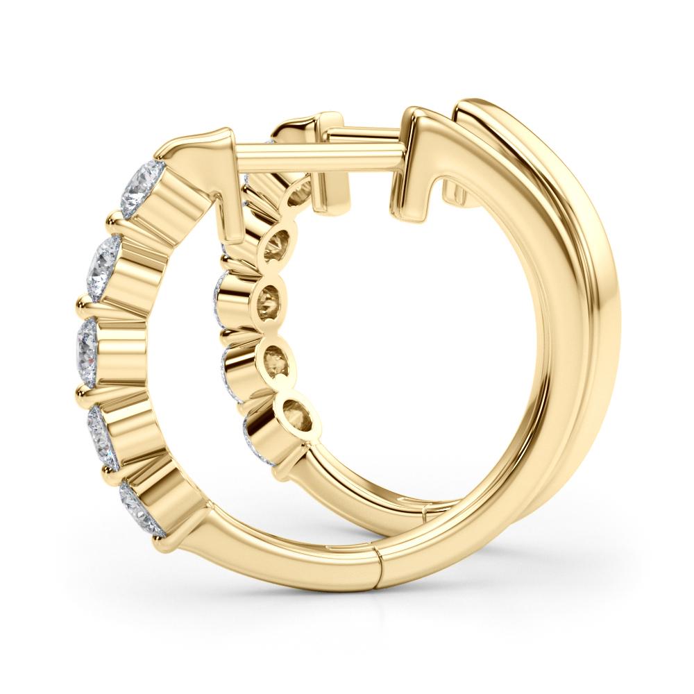 1 ct. tw. Single Shared Prong Hoop Earrings