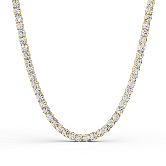 4 PRONG LIGHTWEIGHT STRAIGHT LINE NECKLACE - 20 INCH