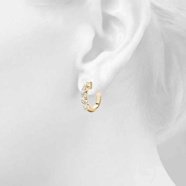 2 ct. tw. Bar Set Lab-Grown Diamond Hoop Earrings