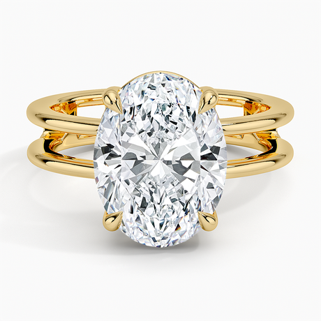 Aimee Open Double Band Solitaire Ring