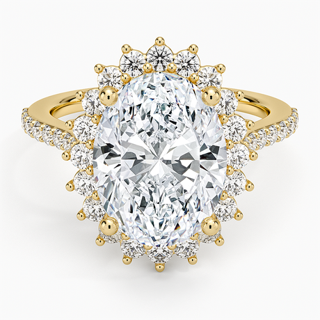 Luxe Sunburst Halo Diamond Ring (1/2 ct. tw.)