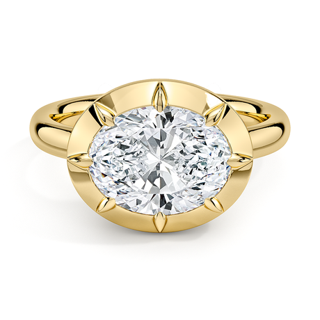 Harper East-West Bezel-Prong Solitaire Ring