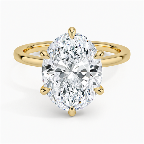 Secret Halo Six-Prong Diamond Ring