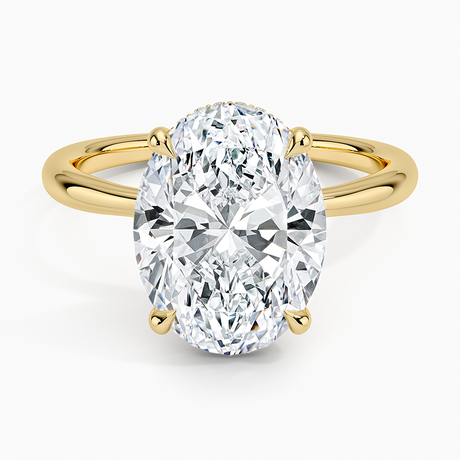 Freesia Hidden Halo Diamond Ring