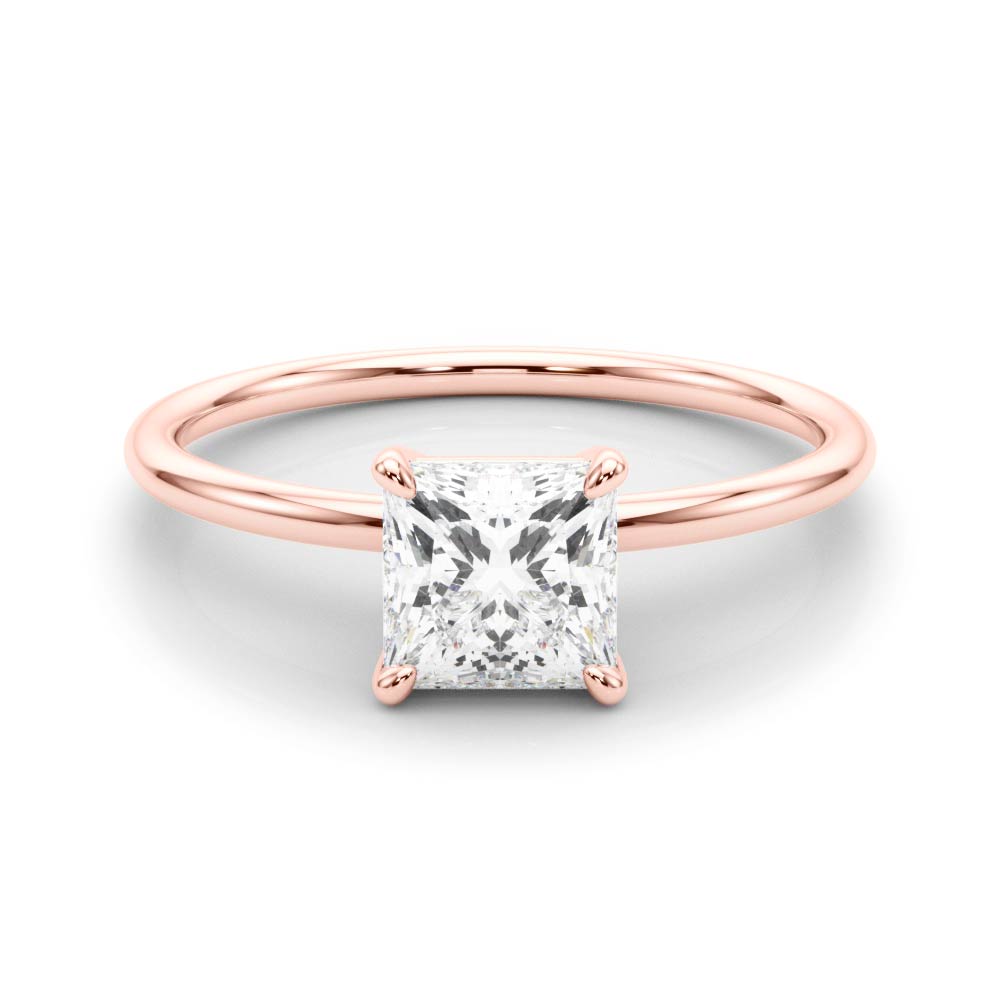 3 Carat Solitaire Princess Lab Grown Diamond Engagement Ring for Women | 14K Gold | F-G Color, VS-SI Clarity | Luxury Collection | 30 Day Free Return