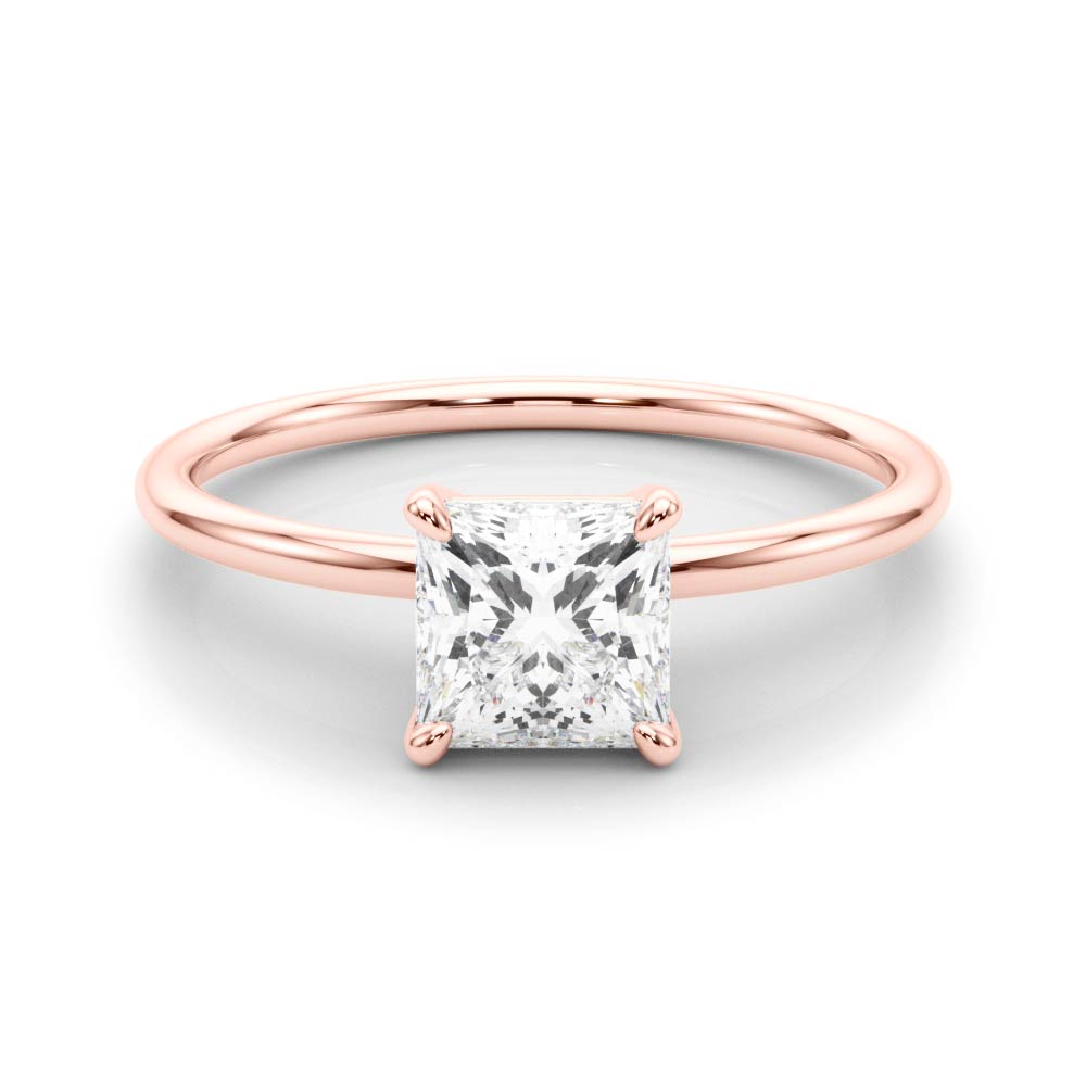 3 Carat Solitaire Princess Lab Grown Diamond Engagement Ring for Women | 14K Gold | F-G Color, VS-SI Clarity | Luxury Collection | 30 Day Free Return