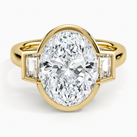 Seamless Trapezoid Three Stone Diamond Ring (1/2 ct. tw.)