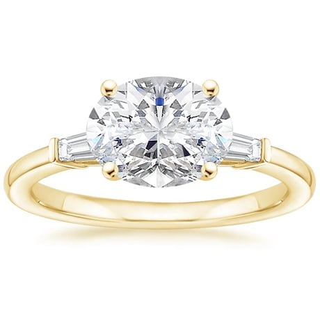 East West Tapered Baguette Diamond Ring