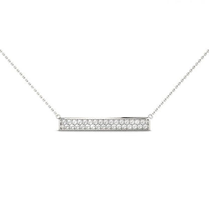Double Row Lab Diamond Bar Necklace