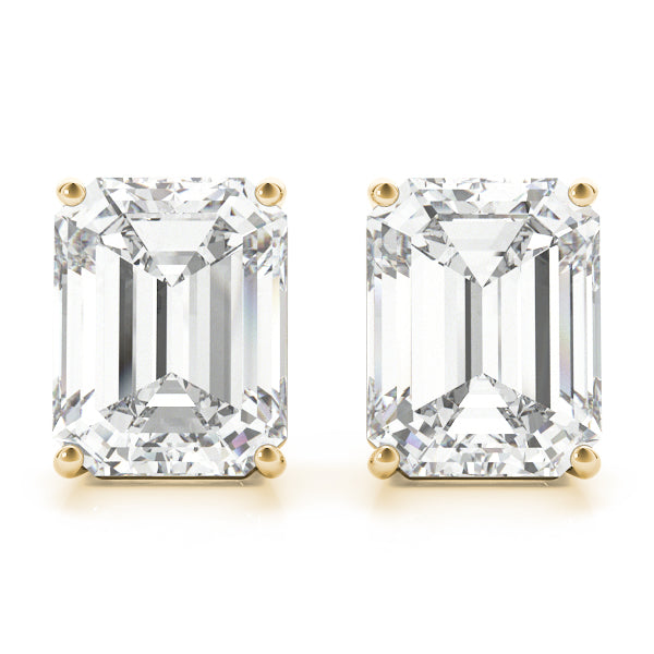 2 Carat- 6 Carat Emerald Cut Diamond Earrings. Emerald Cut Diamond Studs. 2 Carat F VS Emerald Diamond Stud Earrings