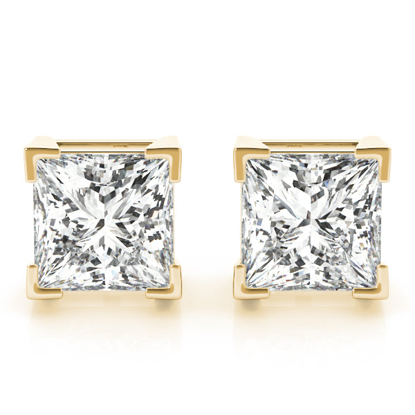 2 Carat - 6 Carat Princess Cut Diamond Earrings. 2 Carat Princess Cut Diamond Studs. 2 Carat F VS Square Diamond Stud Earrings