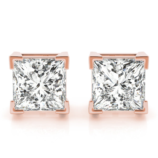 2 Carat - 6 Carat Princess Cut Diamond Earrings. 2 Carat Princess Cut Diamond Studs. 2 Carat F VS Square Diamond Stud Earrings