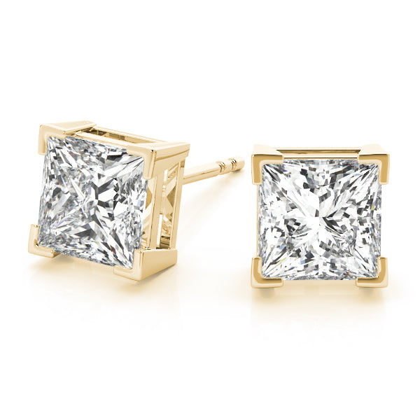 2 Carat - 6 Carat Princess Cut Diamond Earrings. 2 Carat Princess Cut Diamond Studs. 2 Carat F VS Square Diamond Stud Earrings