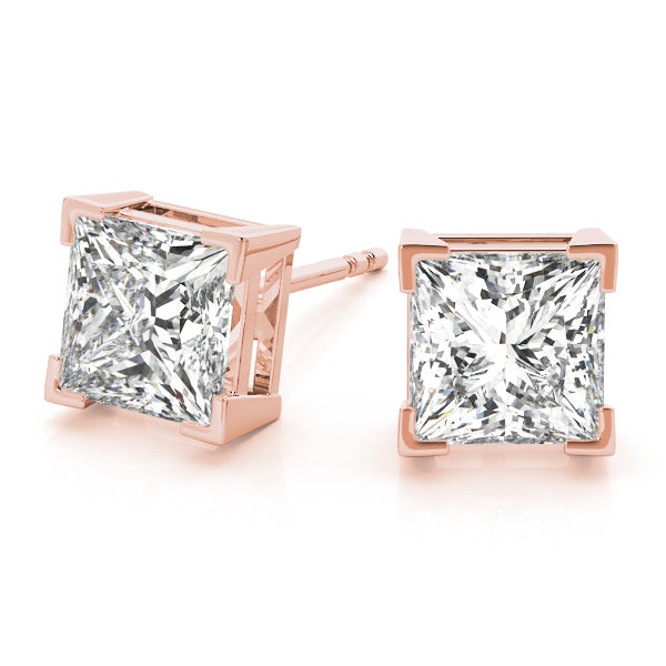 2 Carat - 6 Carat Princess Cut Diamond Earrings. 2 Carat Princess Cut Diamond Studs. 2 Carat F VS Square Diamond Stud Earrings