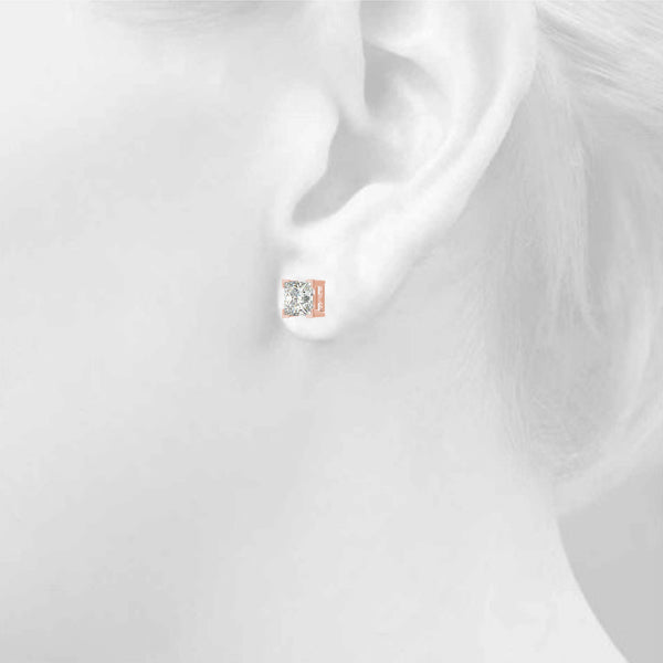 2 Carat - 6 Carat Princess Cut Diamond Earrings. 2 Carat Princess Cut Diamond Studs. 2 Carat F VS Square Diamond Stud Earrings