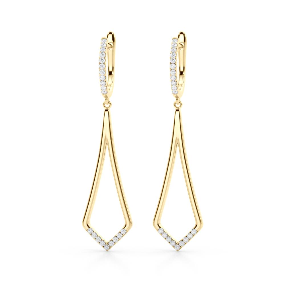 Lab Diamond Accented Fashion Drop Earrings