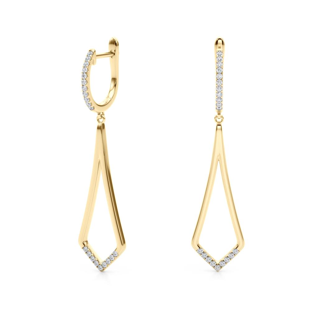 Lab Diamond Accented Fashion Drop Earrings
