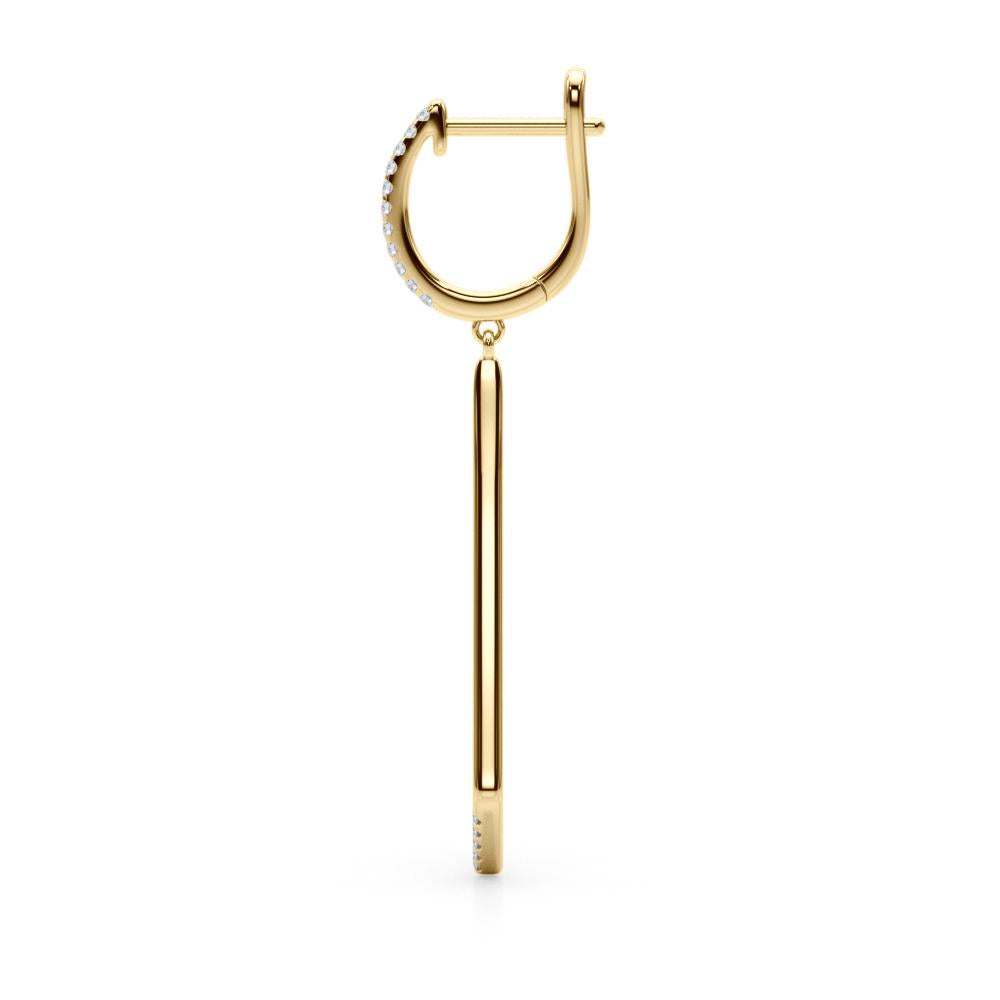 Lab Diamond Accented Fashion Drop Earrings
