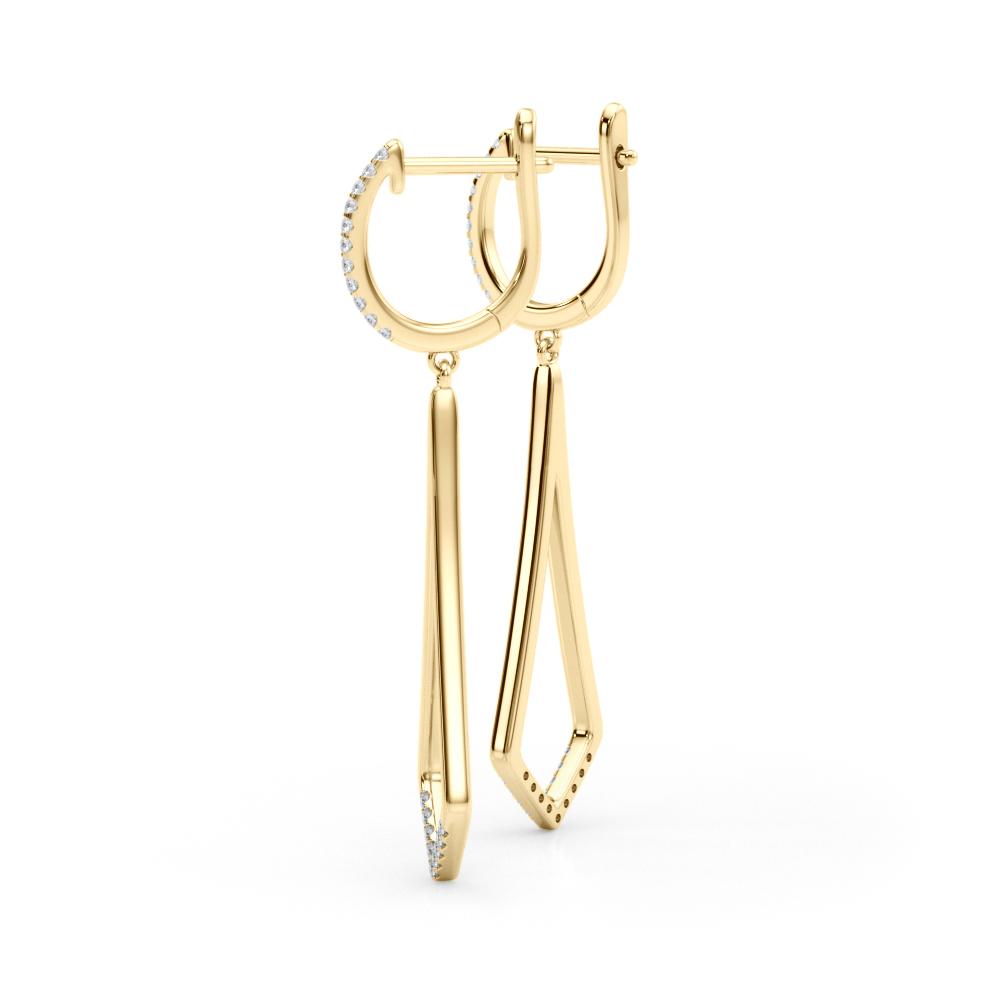 Lab Diamond Accented Fashion Drop Earrings