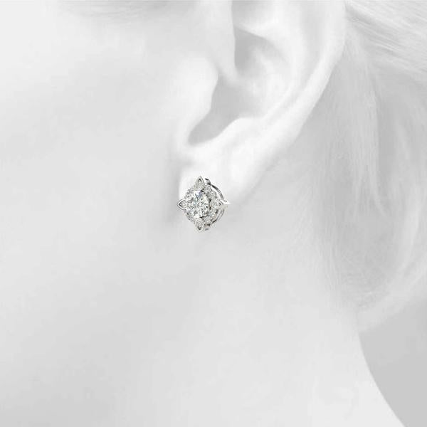 Lab Grown Diamond Halo Studs