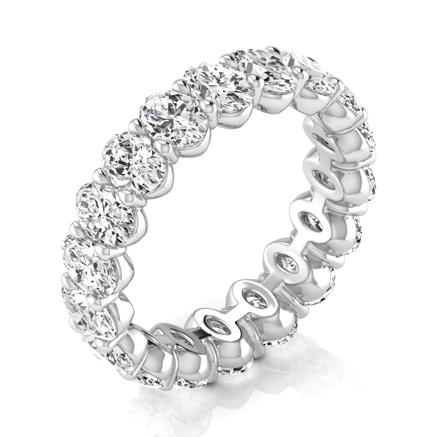 Revival Dimoand 14K 3.40CT Oval Cut Lab Grown Diamond Eternity Band Elegant & Timeless Design | 14K Gold, Stone Size-0.20 | E-F Color, VS-SI Clarity | 30 Day Free Return