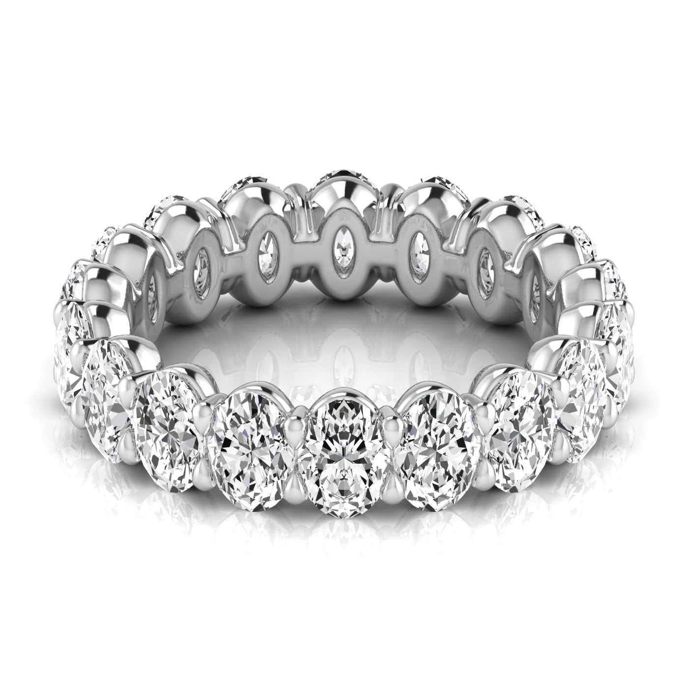 Revival Dimoand 14K 3.40CT Oval Cut Lab Grown Diamond Eternity Band Elegant & Timeless Design | 14K Gold, Stone Size-0.20 | E-F Color, VS-SI Clarity | 30 Day Free Return