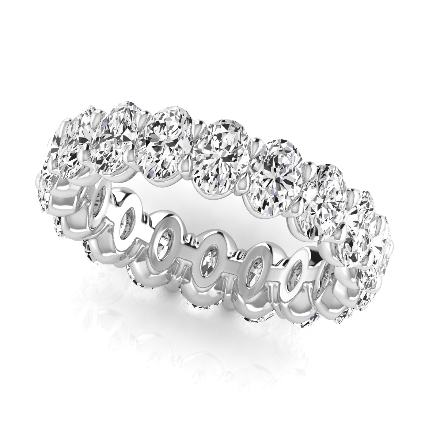Revival Dimoand 14K 3.40CT Oval Cut Lab Grown Diamond Eternity Band Elegant & Timeless Design | 14K Gold, Stone Size-0.20 | E-F Color, VS-SI Clarity | 30 Day Free Return