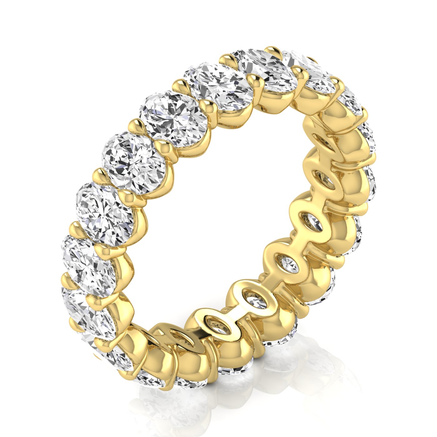 Revival Dimoand 14K 3.40CT Oval Cut Lab Grown Diamond Eternity Band Elegant & Timeless Design | 14K Gold, Stone Size-0.20 | E-F Color, VS-SI Clarity | 30 Day Free Return