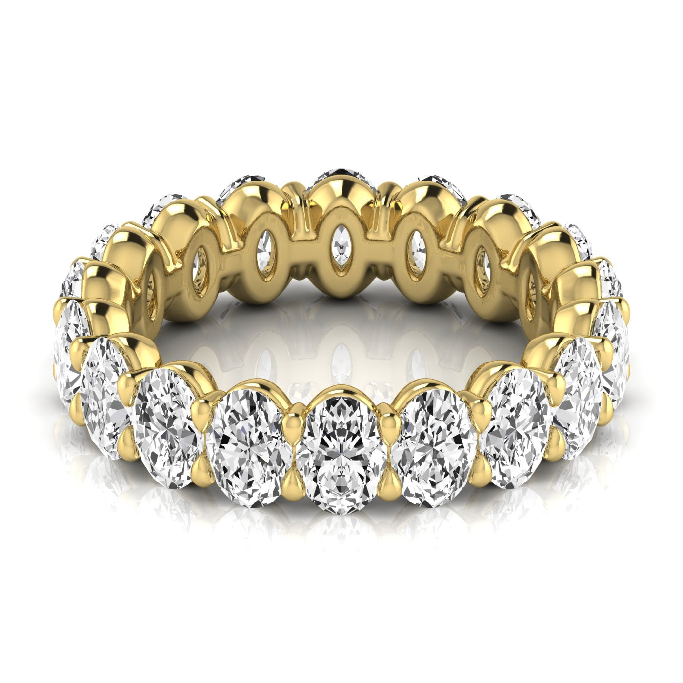 Revival Dimoand 14K 3.40CT Oval Cut Lab Grown Diamond Eternity Band Elegant & Timeless Design | 14K Gold, Stone Size-0.20 | E-F Color, VS-SI Clarity | 30 Day Free Return