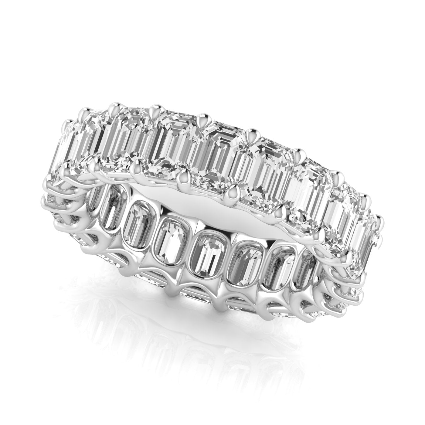 Revival Dimoand 14K Gold Emerald Cut Lab Grown Diamond Eternity Band for Women | 14K Gold, Stone Size-0.30 | E-F Color, VS-SI Clarity | 30 Day Free Return