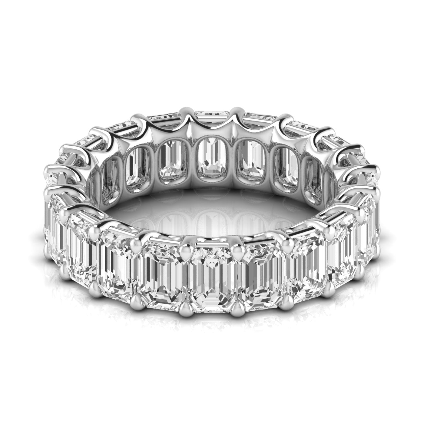 Revival Dimoand 14K Gold Emerald Cut Lab Grown Diamond Eternity Band for Women | 14K Gold, Stone Size-0.30 | E-F Color, VS-SI Clarity | 30 Day Free Return