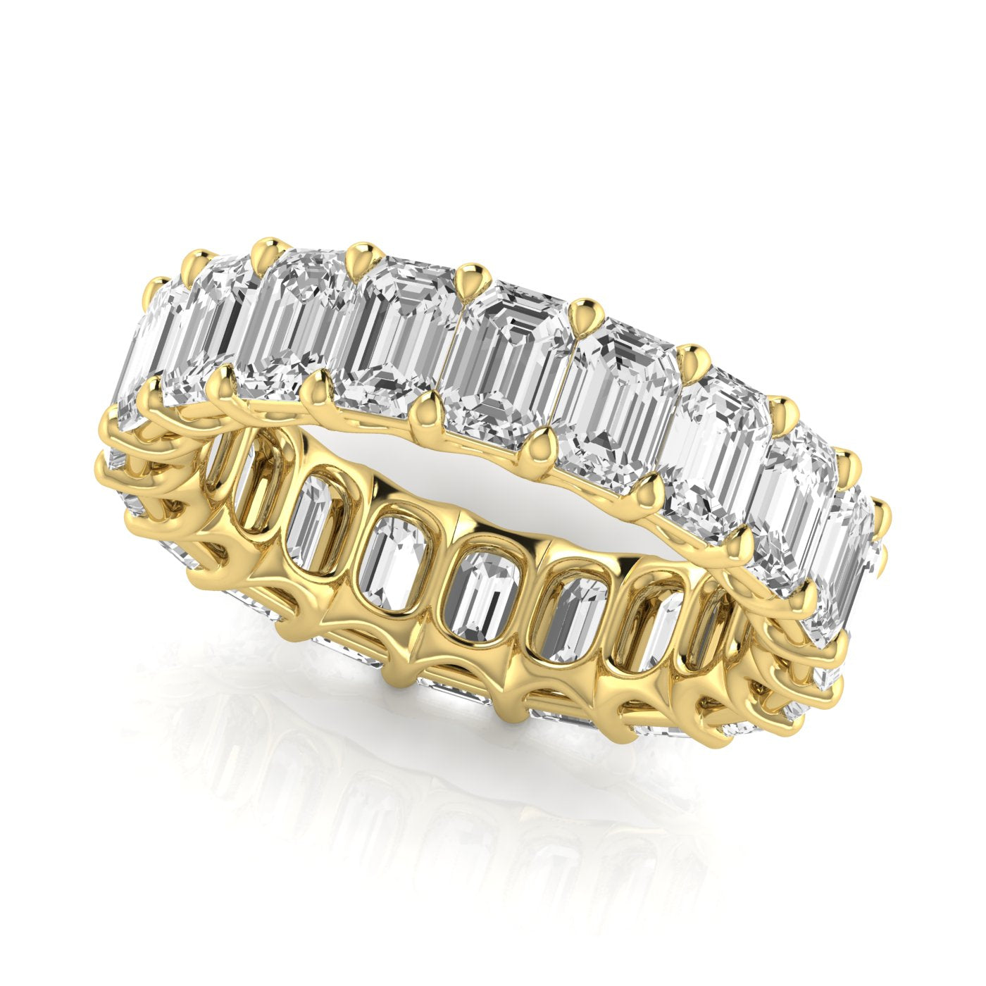Revival Dimoand 14K Gold Emerald Cut Lab Grown Diamond Eternity Band for Women | 14K Gold, Stone Size-0.30 | E-F Color, VS-SI Clarity | 30 Day Free Return