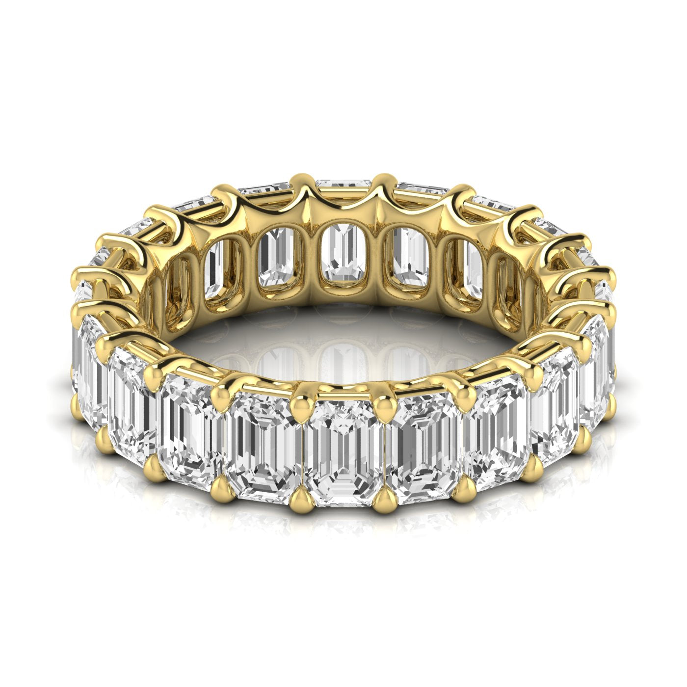 Revival Dimoand 14K Gold Emerald Cut Lab Grown Diamond Eternity Band for Women | 14K Gold, Stone Size-0.30 | E-F Color, VS-SI Clarity | 30 Day Free Return