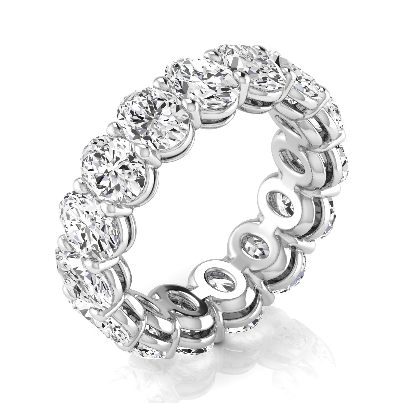 Revival Dimoand 14K Oval Cut Lab Grown Diamond Eternity Band Elegant & Timeless Design | 14K Gold, Stone Size-0.50 | E-F Color, VS-SI Clarity | 30 Day Free Return