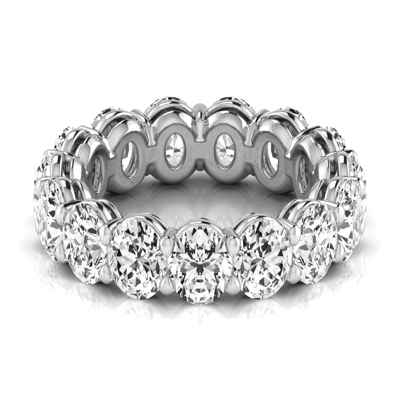 Revival Dimoand 14K Oval Cut Lab Grown Diamond Eternity Band Elegant & Timeless Design | 14K Gold, Stone Size-0.50 | E-F Color, VS-SI Clarity | 30 Day Free Return