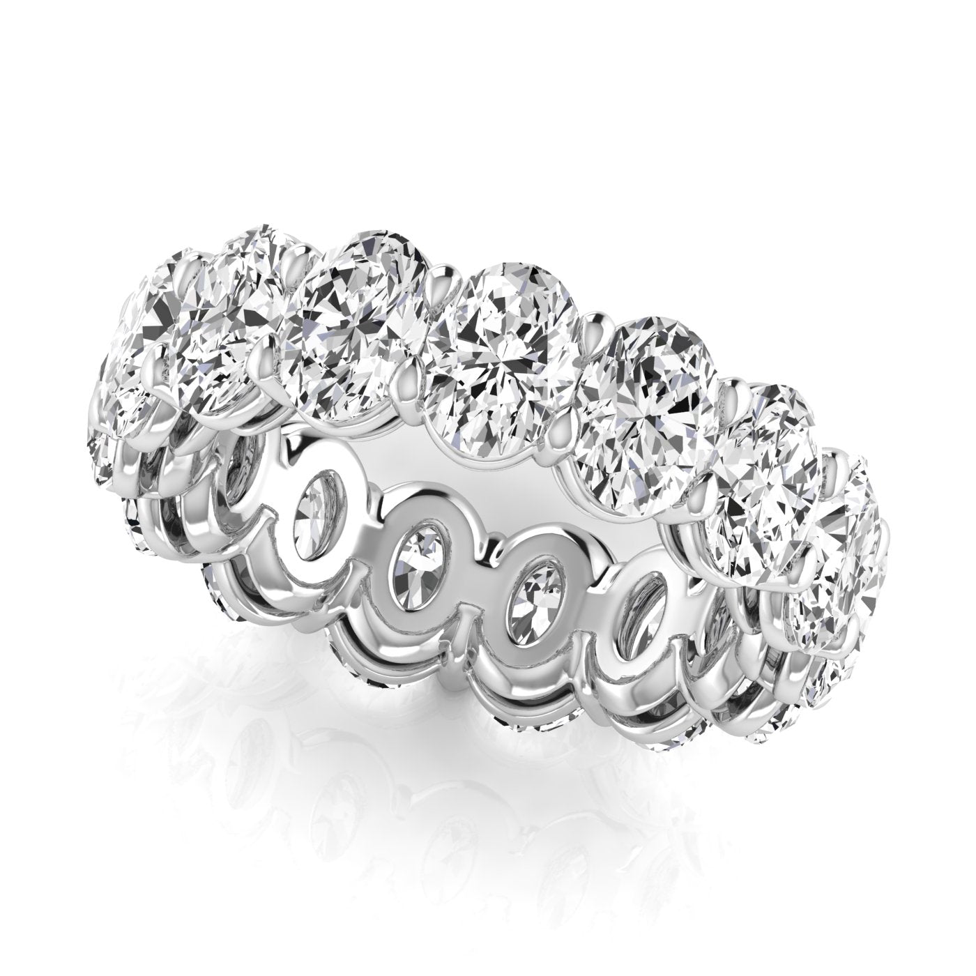 Revival Dimoand 14K Oval Cut Lab Grown Diamond Eternity Band Elegant & Timeless Design | 14K Gold, Stone Size-0.50 | E-F Color, VS-SI Clarity | 30 Day Free Return
